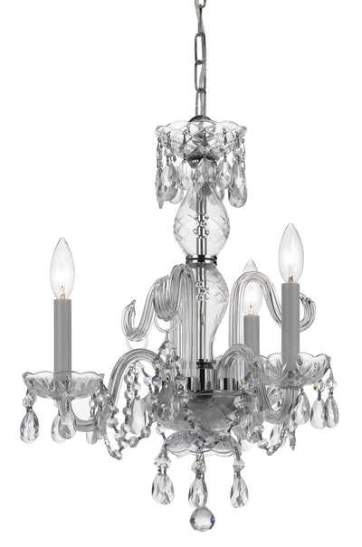 Crystorama - 5044-CH-CL-S - Three Light Mini Chandelier - Traditional Crystal - Polished Chrome