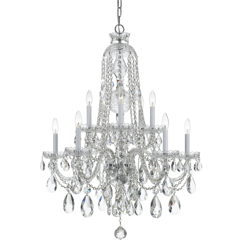 Crystorama - 1110-CH-CL-SAQ - Ten Light Chandelier - Traditional Crystal - Polished Chrome
