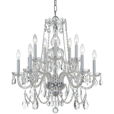 Crystorama - 1130-CH-CL-S - Ten Light Chandelier - Traditional Crystal - Polished Chrome