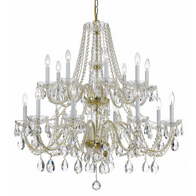 Crystorama - 1139-PB-CL-S - 16 Light Chandelier - Traditional Crystal - Polished Brass