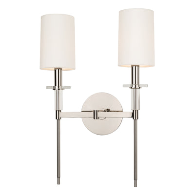 Hudson Valley - 8512-PN - Two Light Wall Sconce - Amherst - Polished Nickel