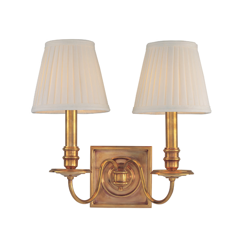 Hudson Valley - 202-AGB - Two Light Wall Sconce - Sheldrake - Aged Brass