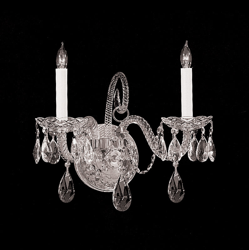 Crystorama - 5042-CH-CL-MWP - Two Light Wall Mount - Traditional Crystal - Polished Chrome