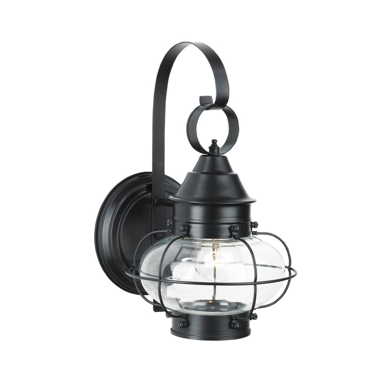Norwell Lighting - 1323-BL-CL - One Light Wall Mount - Cottage Onion - Black