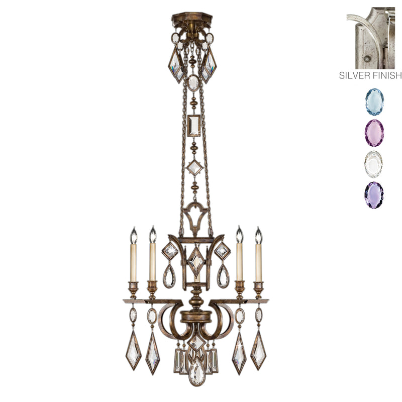 Fine Art - 719440-1ST - Five Light Chandelier - Encased Gems - Silver