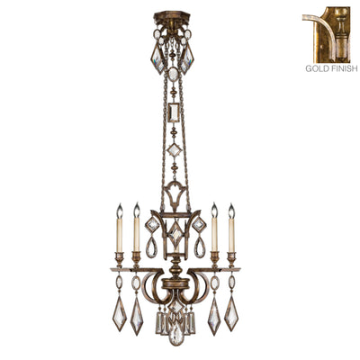 Fine Art - 719440-3ST - Five Light Chandelier - Encased Gems - Silver