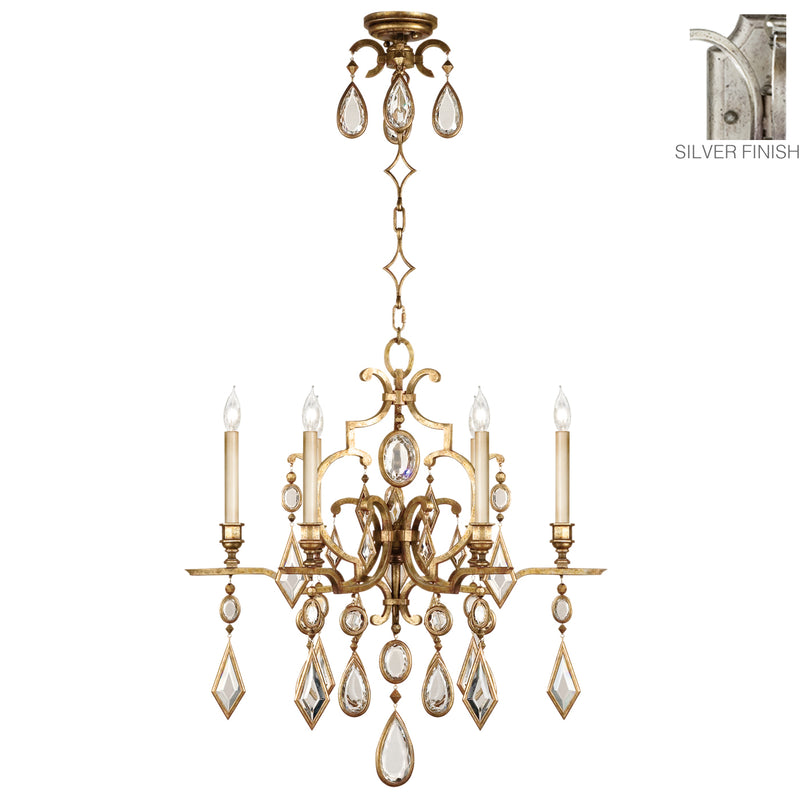 Fine Art - 729440-3ST - Six Light Chandelier - Encased Gems - Silver