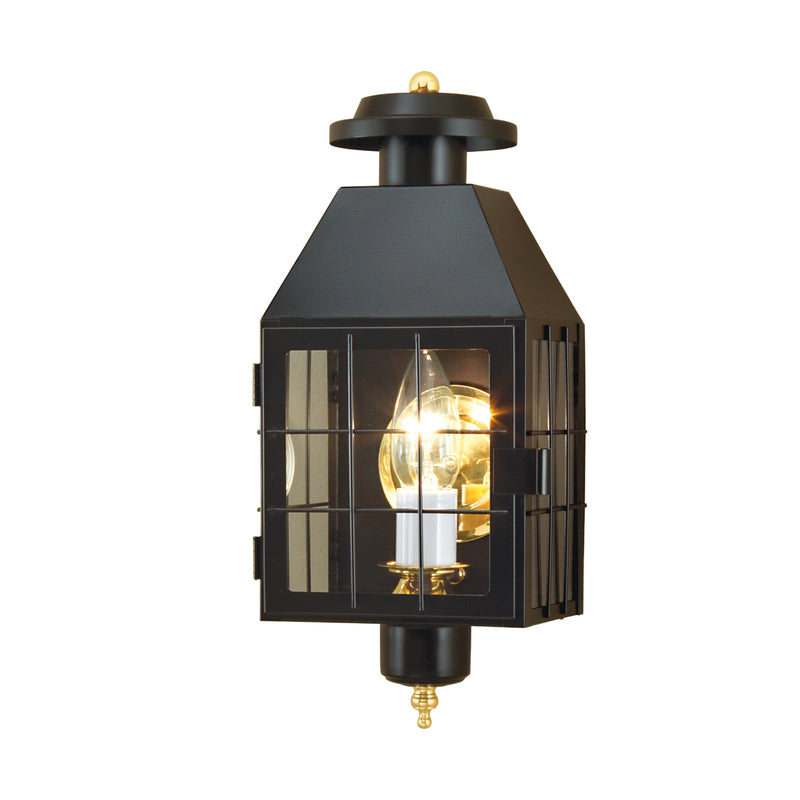 Norwell Lighting - 1059-BL-CL - One Light Wall Mount - American Heritage - Black