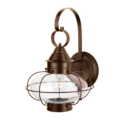 Norwell Lighting - 1324-BR-CL - One Light Wall Mount - Cottage Onion - Bronze