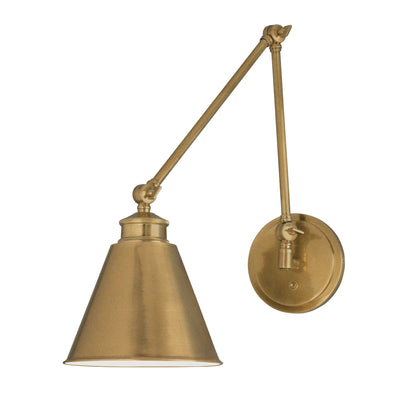 Norwell Lighting - 8475-AG-MS - One Light Wall Sconce - Aidan Moveable - Aged Brass
