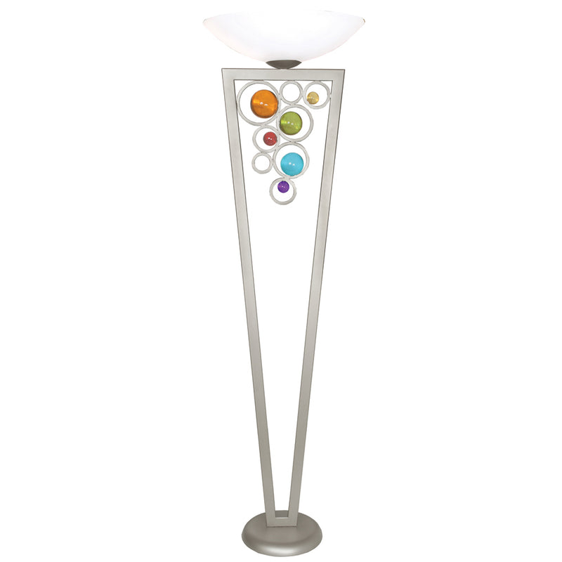 Van Teal - 791581 - One Light Torchiere - Free Wheeling - Brilliant Silver