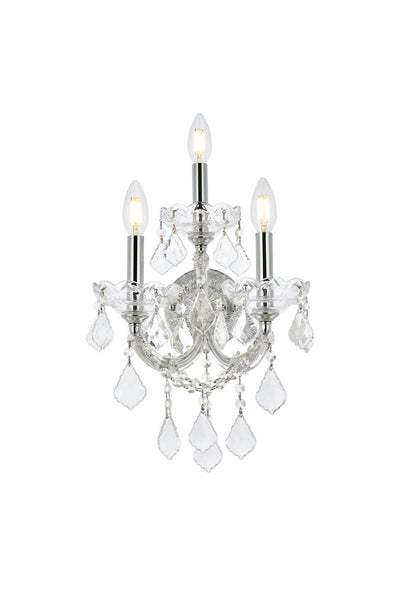 Elegant Lighting - 2800W3C/RC - Three Light Wall Sconce - Maria Theresa - Chrome