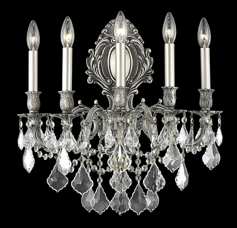 Elegant Lighting - 9605W21PW/RC - Five Light Wall Sconce - Monarch - Pewter