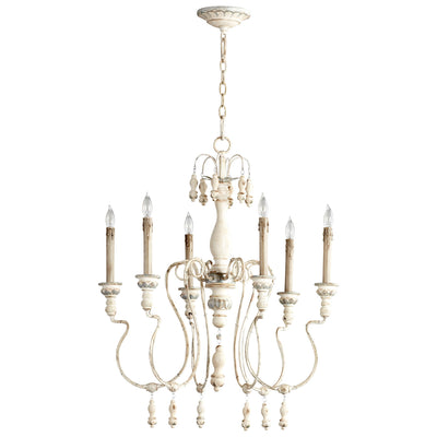 Cyan - 05713 - Six Light Chandelier - Chantal - Parisian Blue