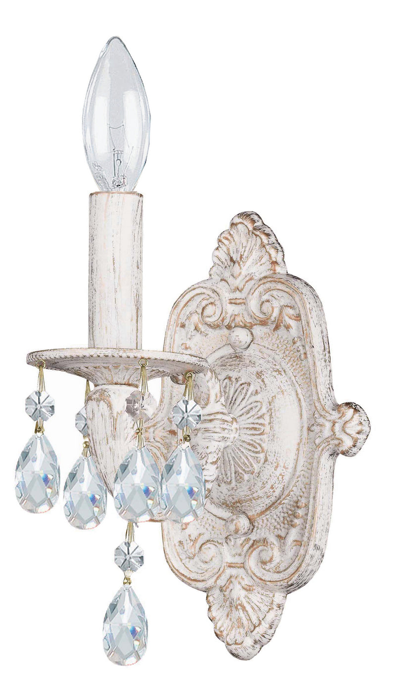 Crystorama - 5021-AW-CL-S - One Light Wall Mount - Paris Market - Antique White