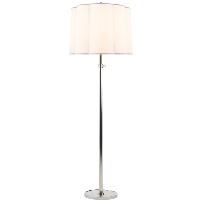 Visual Comfort Signature - BBL 1023SS-S - One Light Floor Lamp - Simple Scallop - Soft Silver