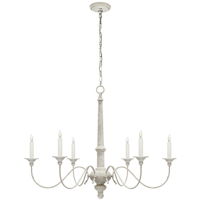 Visual Comfort Signature - S 5211BW - Six Light Chandelier - Country Chandelier - Belgian White