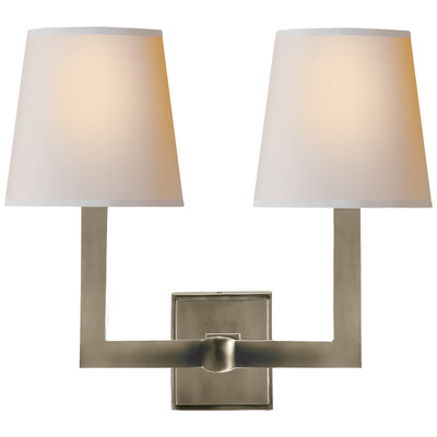 Visual Comfort Signature - SL 2820AN-NP - Two Light Wall Sconce - Square Tube - Antique Nickel