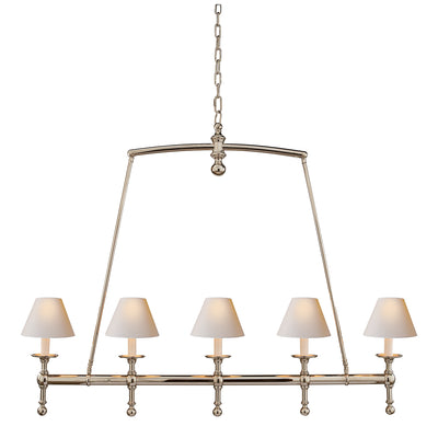 Visual Comfort Signature - SL 5811PN-NP - Five Light Linear Chandelier - Classic2 - Polished Nickel