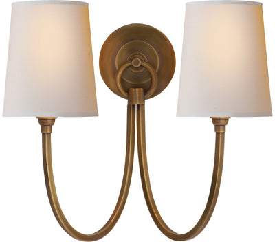 Visual Comfort Signature - TOB 2126HAB-NP - Two Light Wall Sconce - Reed - Hand-Rubbed Antique Brass
