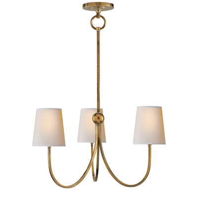 Visual Comfort Signature - TOB 5009HAB-NP - Three Light Chandelier - Reed - Hand-Rubbed Antique Brass