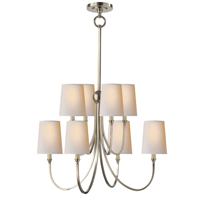 Visual Comfort Signature - TOB 5010AN-NP - Eight Light Chandelier - Reed - Antique Nickel