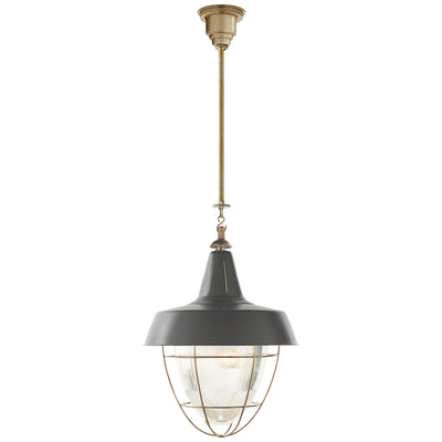 Visual Comfort Signature - TOB 5042HAB-G - Two Light Pendant - henry - Hand-Rubbed Antique Brass