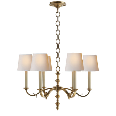 Visual Comfort Signature - TOB 5119HAB-NP - Six Light Chandelier - Channing - Hand-Rubbed Antique Brass