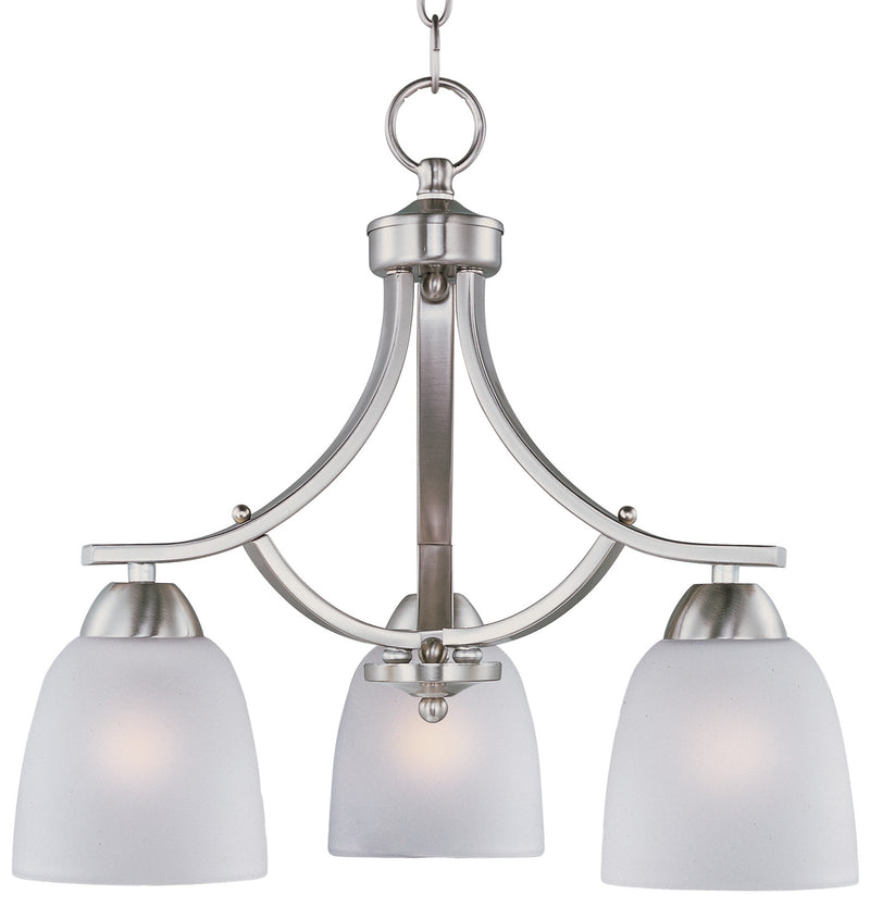 Maxim - 11223FTSN - Three Light Chandelier - Axis - Satin Nickel