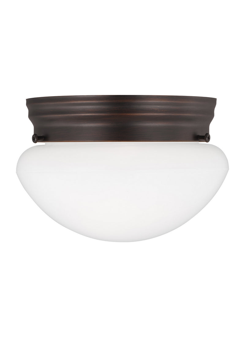 Generation Lighting - 5326-710 - One Light Flush Mount - Webster - Bronze