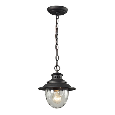 ELK Home - 45041/1 - One Light Outdoor Pendant - Searsport - Weathered Charcoal