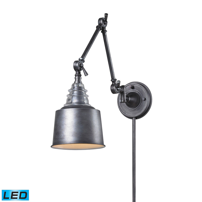 ELK Home - 66825-1-LED - LED Wall Sconce - Insulator Glass - Weathered Zinc