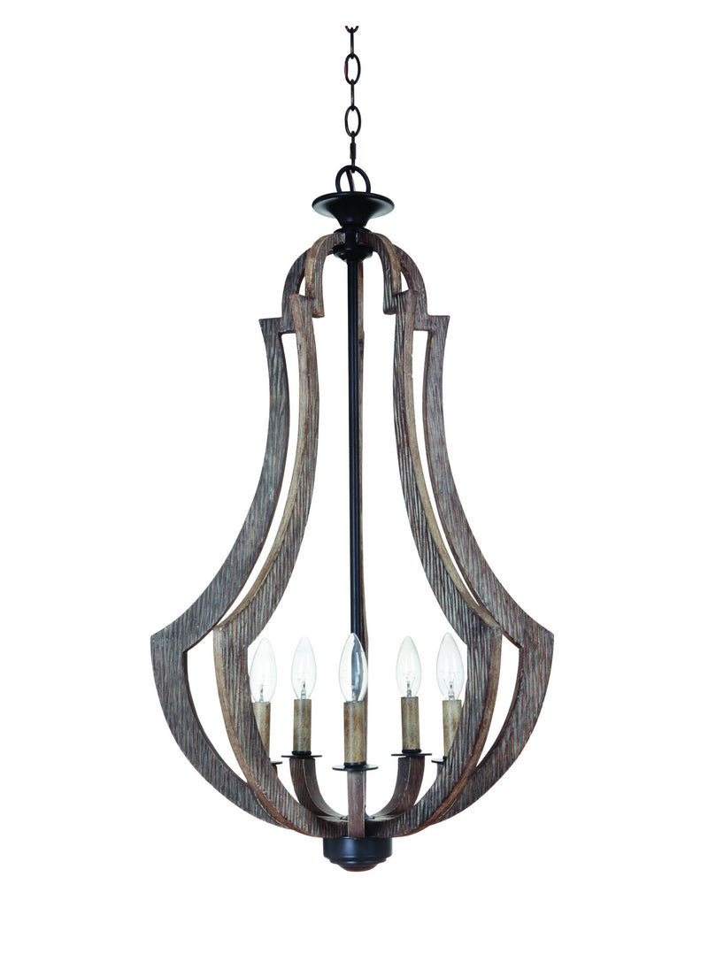 Craftmade - 35135-WP - Five Light Foyer Chandelier - Winton - Weathered Pine