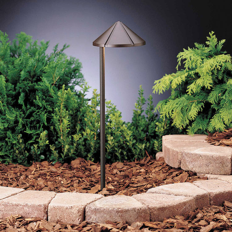 Kichler - 15315AZT6 - One Light Path & Spread - Six Groove - Textured Architectural Bronze
