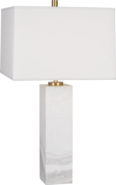 Robert Abbey - 796 - One Light Table Lamp - Jonathan Adler Canaan - Carrara Marble Base w/Antique Brass