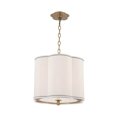 Hudson Valley - 7915-AGB - Three Light Pendant - Sweeny - Aged Brass