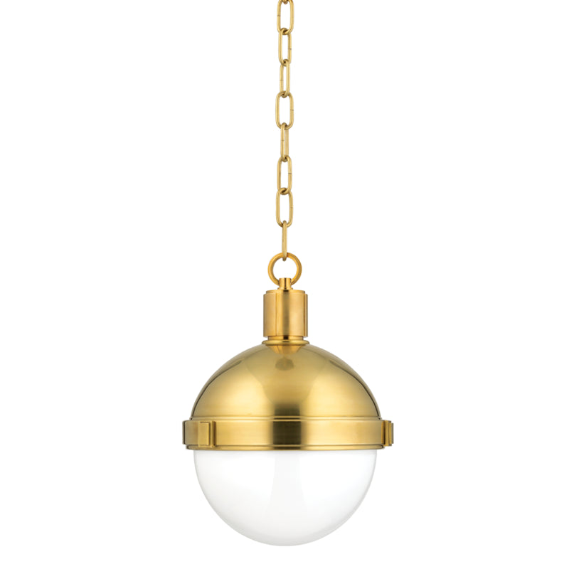 Hudson Valley - 609-AGB - One Light Pendant - Lambert - Aged Brass