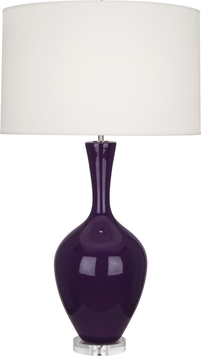 Robert Abbey - AM980 - One Light Table Lamp - Audrey - Amethyst Glazed w/Lucite Base