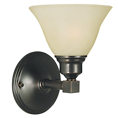 Framburg - 2421 SBR/CM - One Light Wall Sconce - Taylor - Siena Bronze with Champagne Marble Glass Shade
