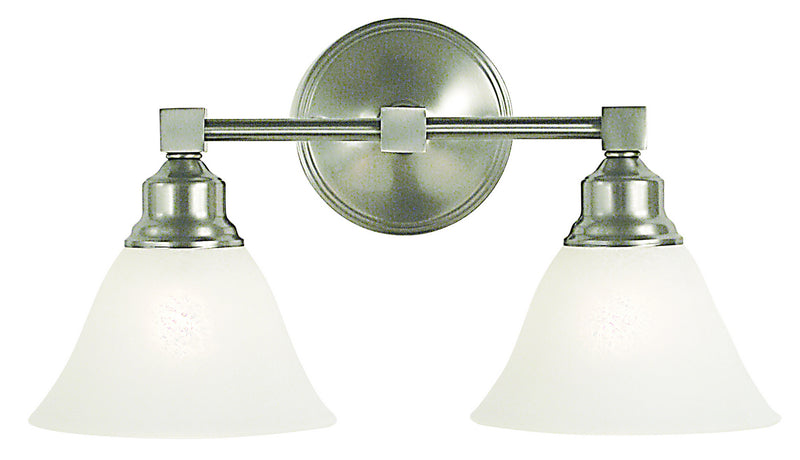 Framburg - 2422 BN/WH - Two Light Wall Sconce - Taylor - Brushed Nickel with White Marble Glass Shade