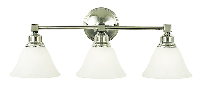 Framburg - 2423 PN/WH - Three Light Wall Sconce - Taylor - Polished Nickel with White Marble Glass Shade
