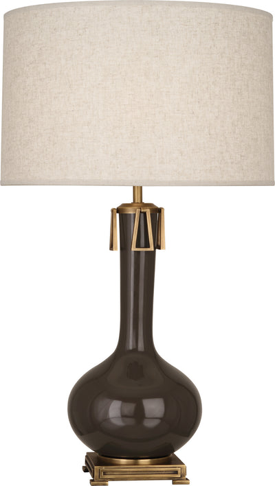 Robert Abbey - TE992 - One Light Table Lamp - Athena - Brown Tea Glazed w/Aged Brass