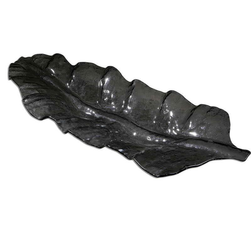 Uttermost - 19862 - Tray - Smoked Leaf - Dark Gray