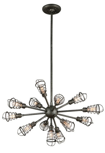 Troy Lighting - F3815 - 13 Light Chandelier - Conduit - Old Silver