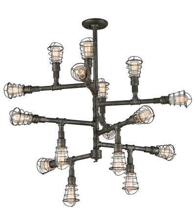 Troy Lighting - F3818 - 16 Light Chandelier - Conduit - Old Silver