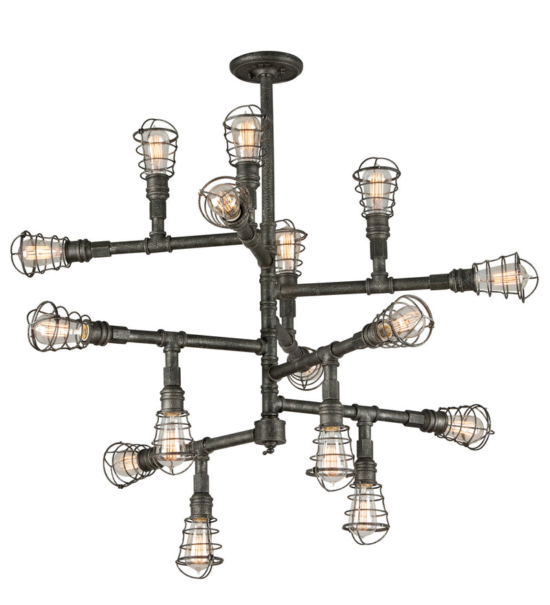 Troy Lighting - F3818 - 16 Light Chandelier - Conduit - Old Silver