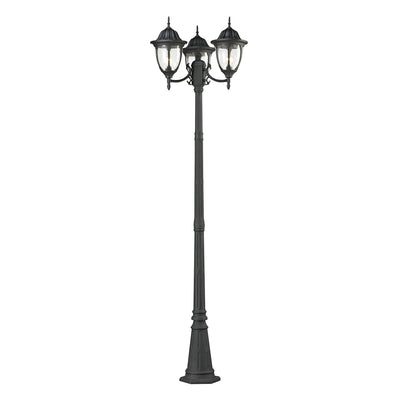 ELK Home - 45089/3 - Three Light Outdoor Post Mount - Central Square - Textured Matte Black