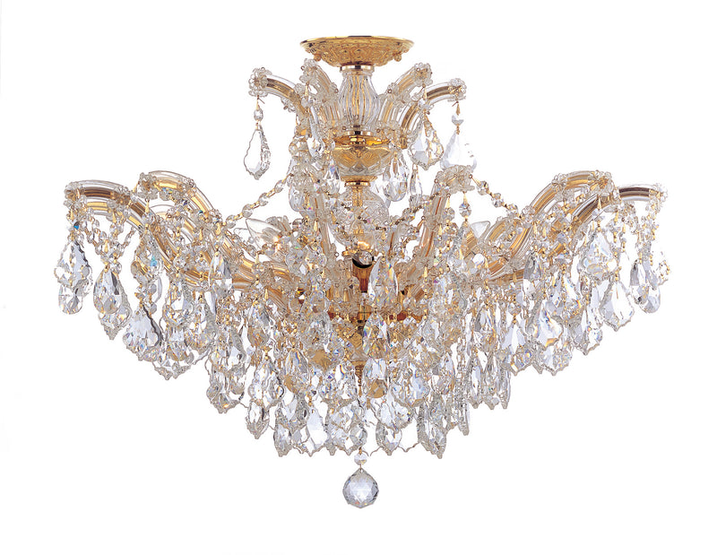 Crystorama - 4439-GD-CL-MWP_CEILING - Six Light Ceiling Mount - Maria Theresa - Gold