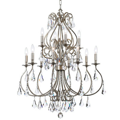 Crystorama - 5017-OS-CL-MWP - 12 Light Chandelier - Ashton - Olde Silver