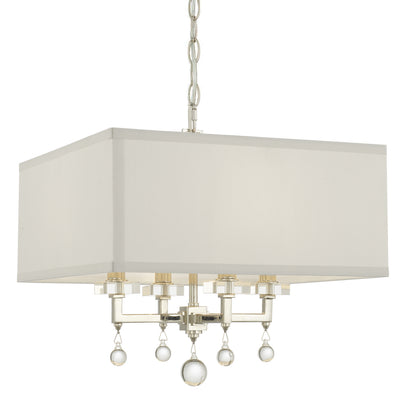 Crystorama - 8105-PN - Four Light Chandelier - Paxton - Polished Nickel